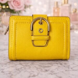 Coach Soho Yellow Leather Women's Wallet
